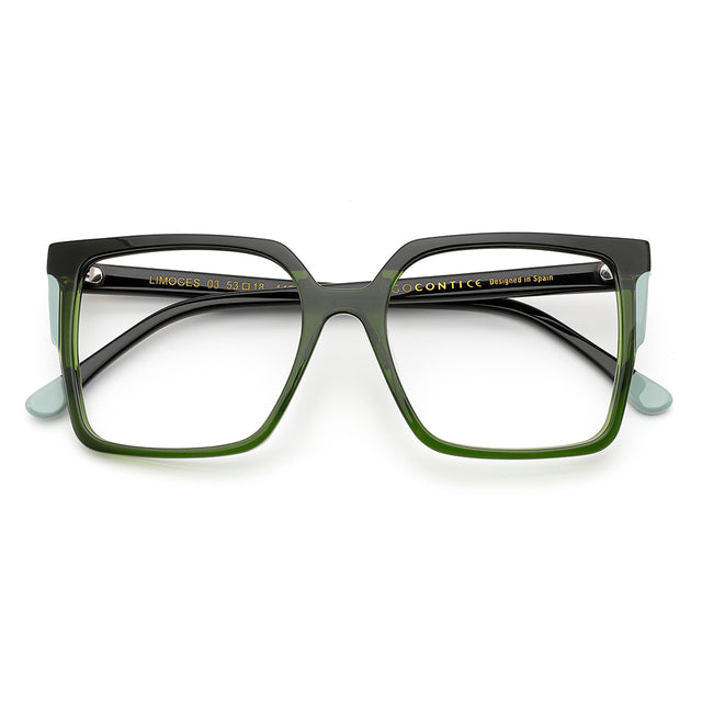 Proveedor óptico de monturas y gafas de sol , Mundogafas , LIMOGES , Verde 53-18-145 , Graduado ,