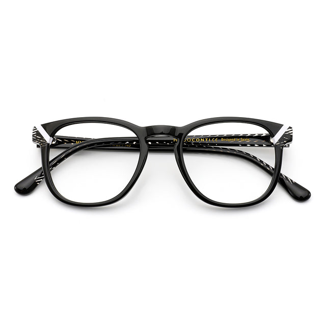Proveedor óptico de monturas y gafas de sol , Mundogafas , MARSILLE , Negro 49-20-145 , Graduado ,