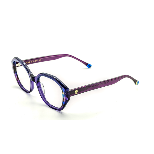 Proveedor óptico de monturas y gafas de sol , Mundogafas , ALINA , Morado 53-19-145 , Graduado ,