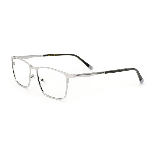 Proveedor óptico de monturas y gafas de sol , Mundogafas , BLOIS , Plateado 54-16-145 , Graduado ,
