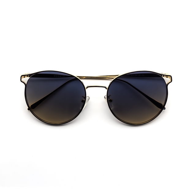 Proveedor óptico de monturas y gafas de sol , Mundogafas , CS-9005 , Dorado Negro 55-18-140 , Gafas de sol ,