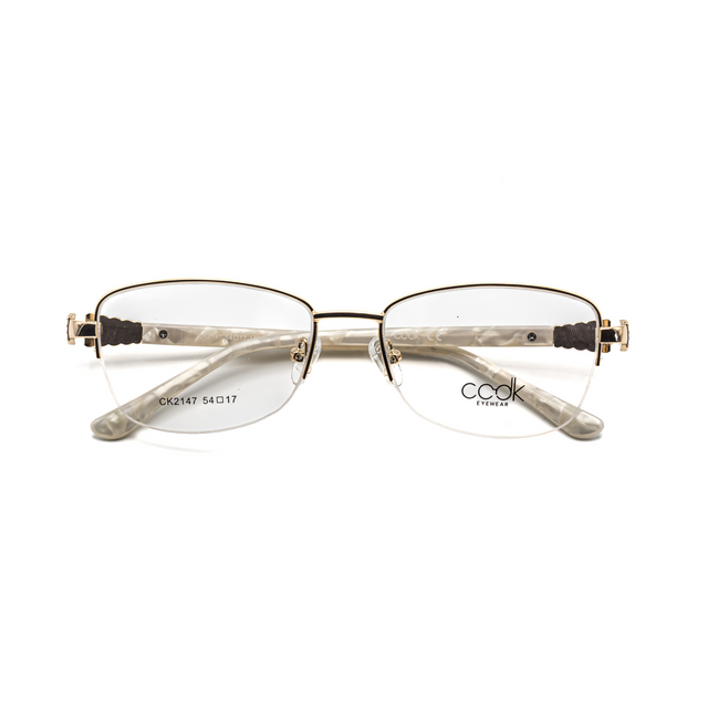 Proveedor óptico de monturas y gafas de sol , Mundogafas , CK-2147 , Dorado Nácar 54-17-140 , Graduado ,