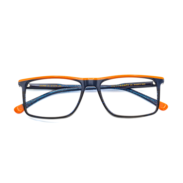 Proveedor óptico de monturas y gafas de sol , Mundogafas , COOPER , Naranja 57-16-150 , Graduado ,