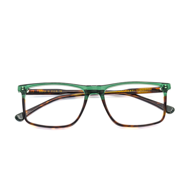 Proveedor óptico de monturas y gafas de sol , Mundogafas , COOPER , Verde 57-16-150 , Graduado ,
