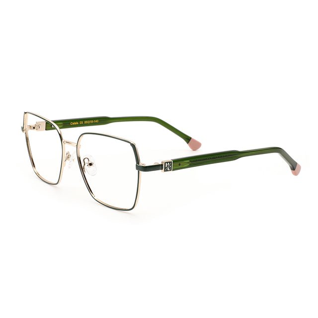 Proveedor óptico de monturas y gafas de sol , Mundogafas , CALAIS , Verde 55-16-140 , ,