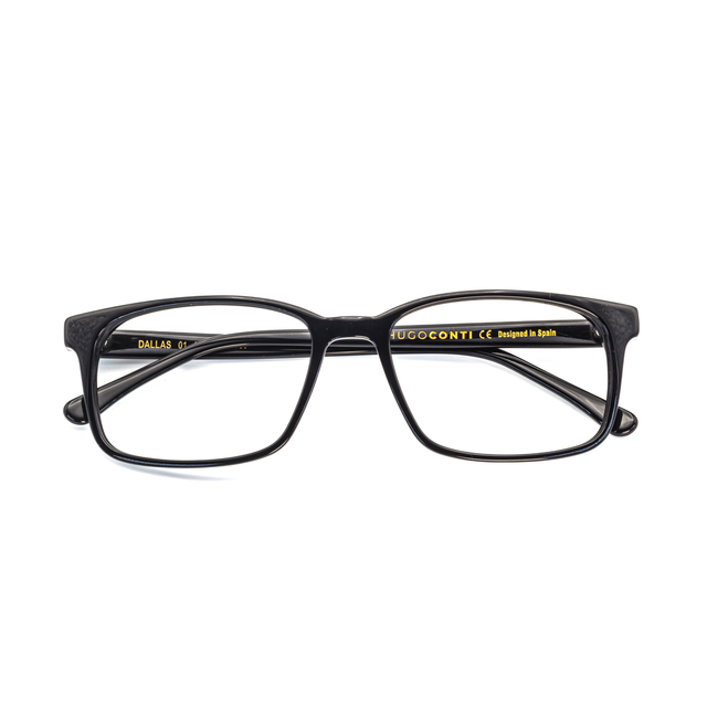 Proveedor óptico de monturas y gafas de sol , Mundogafas , DALLAS , Negro 59-19-150 , Graduado ,