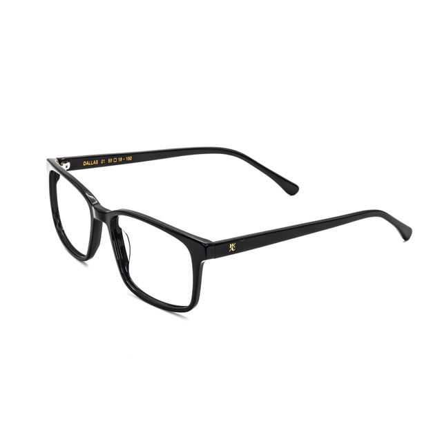 Proveedor óptico de monturas y gafas de sol , Mundogafas , DALLAS , Negro 59-19-150 , Graduado ,