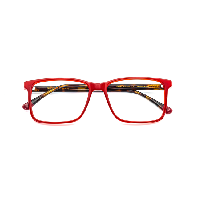Proveedor óptico de monturas y gafas de sol , Mundogafas , DARIUS , Rojo 55-16-145 , Graduado ,
