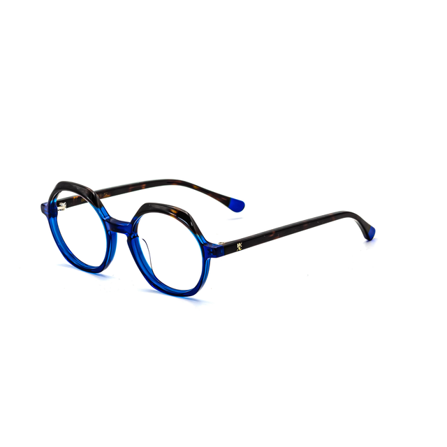 Proveedor óptico de monturas y gafas de sol , Mundogafas , EMMA , Habana Azul 45-18-130 , Graduado ,