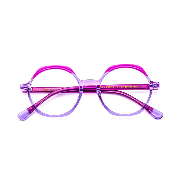 Proveedor óptico de monturas y gafas de sol , Mundogafas , EMMA , Lila Rosa 45-18-130 , Graduado ,