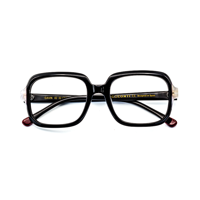 Proveedor óptico de monturas y gafas de sol , Mundogafas , GAVIN , Negro 52-20-145 , Graduado ,