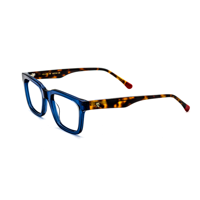 Proveedor óptico de monturas y gafas de sol , Mundogafas , KELLAN , Azul Habana 52-20-145 , Graduado ,