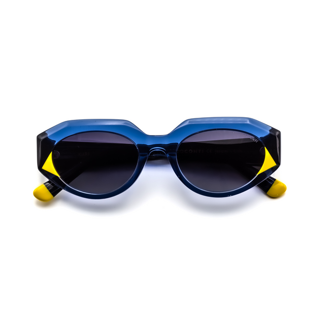 Proveedor óptico de monturas y gafas de sol , Mundogafas , KIARA , Azul Amarillo 51-21-145 , Gafas de sol ,