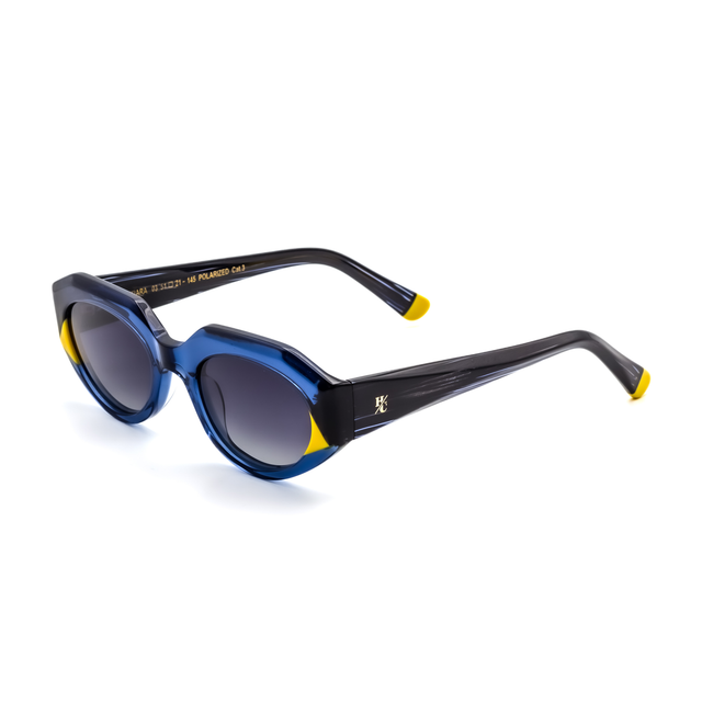 Proveedor óptico de monturas y gafas de sol , Mundogafas , KIARA , Azul Amarillo 51-21-145 , Gafas de sol ,