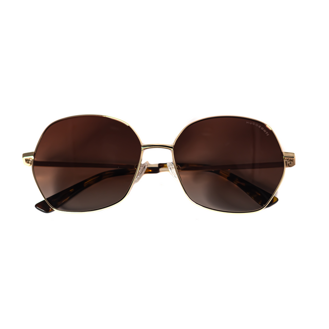 Proveedor óptico de monturas y gafas de sol , Mundogafas , LUCIANA , Dorado Marrón 60-16-145 , Gafas de sol ,