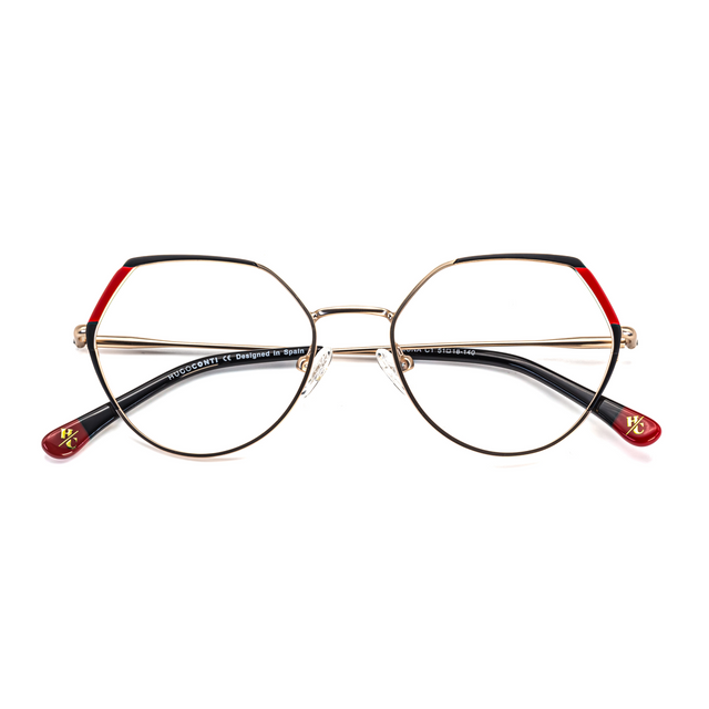 Proveedor óptico de monturas y gafas de sol , Mundogafas , LUNA , Negro 51-18-140 , Graduado ,