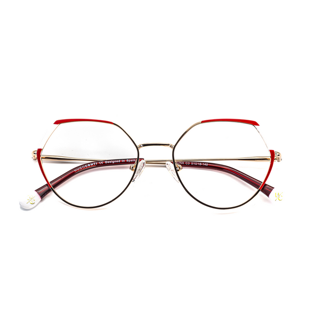 Proveedor óptico de monturas y gafas de sol , Mundogafas , LUNA , Rojo 51-18-140 , Graduado ,
