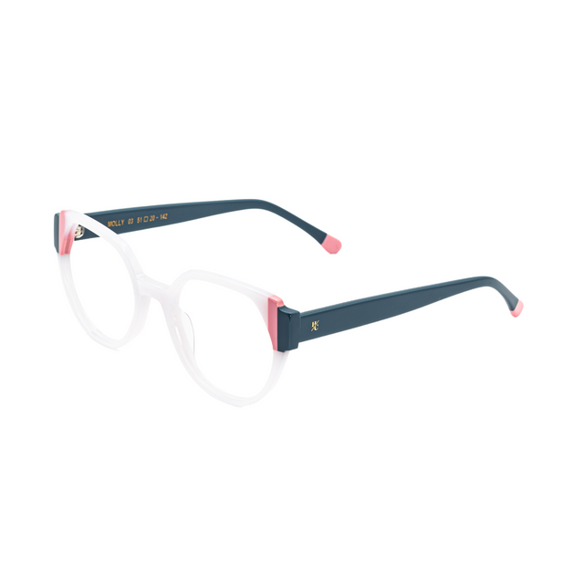 Proveedor óptico de monturas y gafas de sol , Mundogafas , MOLLY , Blanco 51-20-142 , Graduado ,