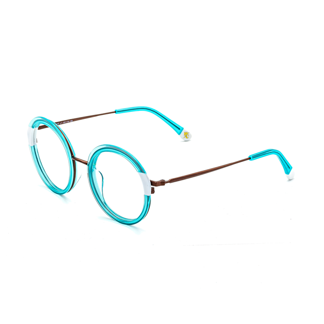 Proveedor óptico de monturas y gafas de sol , Mundogafas , SOPHIE , Azul Naranja 49-19-140 , Graduado ,