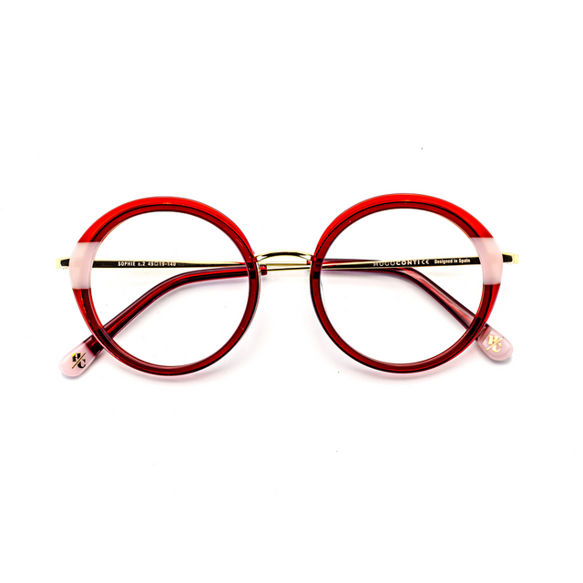 Proveedor óptico de monturas y gafas de sol , Mundogafas , SOPHIE , Rojo 49-19-140 , Graduado ,
