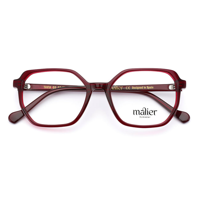 Proveedor óptico de monturas y gafas de sol , Mundogafas , TAVIA , Granate 52-17-145 , Graduado ,