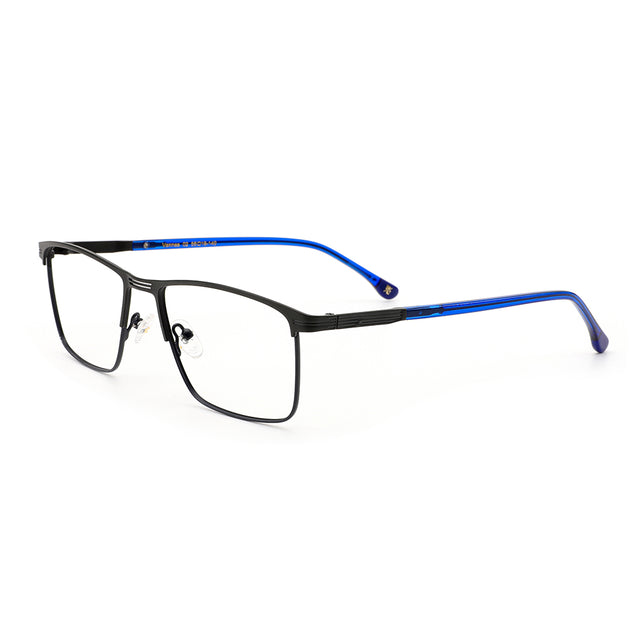 Proveedor óptico de monturas y gafas de sol , Mundogafas , VANNES , Negro 55-18-149 , Graduado ,