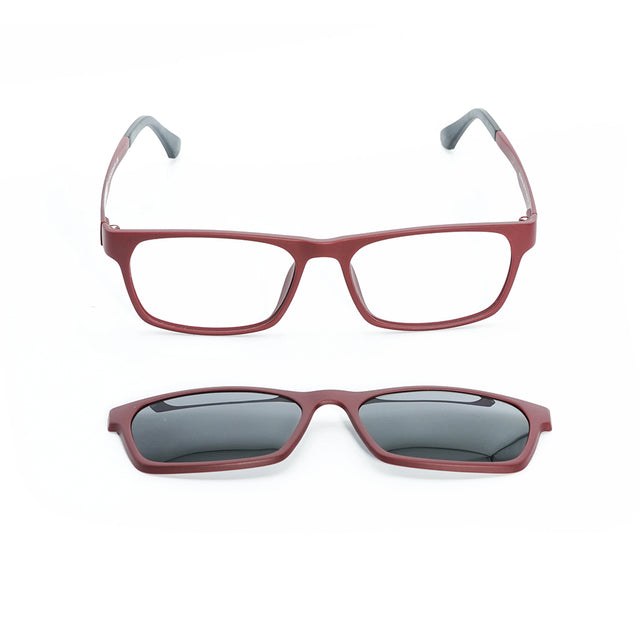 Proveedor óptico de monturas y gafas de sol , Mundogafas , HZ-8508 , Granate 56-17-140 , Graduado ,