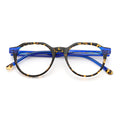 Proveedor óptico de monturas y gafas de sol , Mundogafas , ROUEN , Carey azul amarillo 50-20-147 , Graduado ,