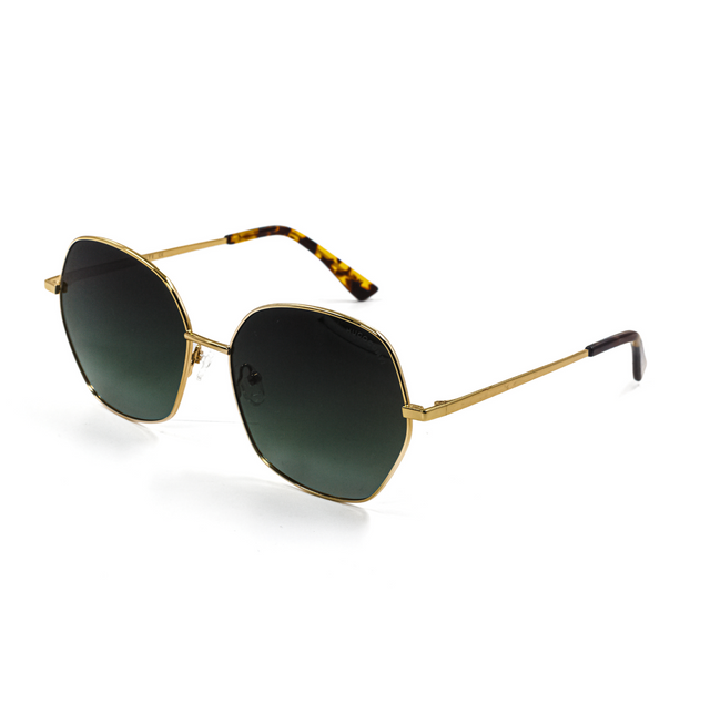 Proveedor óptico de monturas y gafas de sol , Mundogafas , LUCIANA , Dorado Verde 60-16-145 , Gafas de sol ,